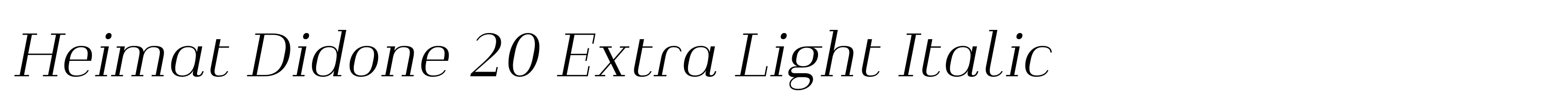 Heimat Didone 20 Extra Light Italic